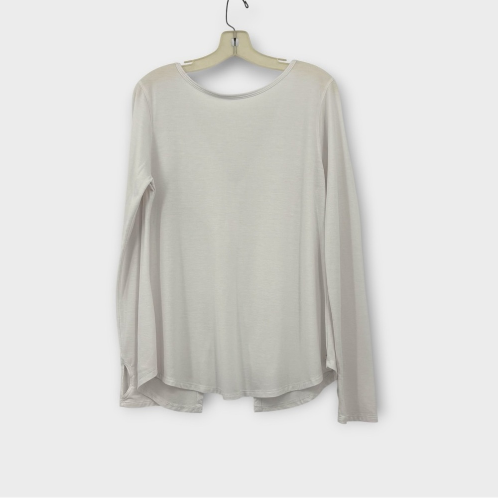 Glyder Long Sleeve Open Back Top in White Women's‎ Size L